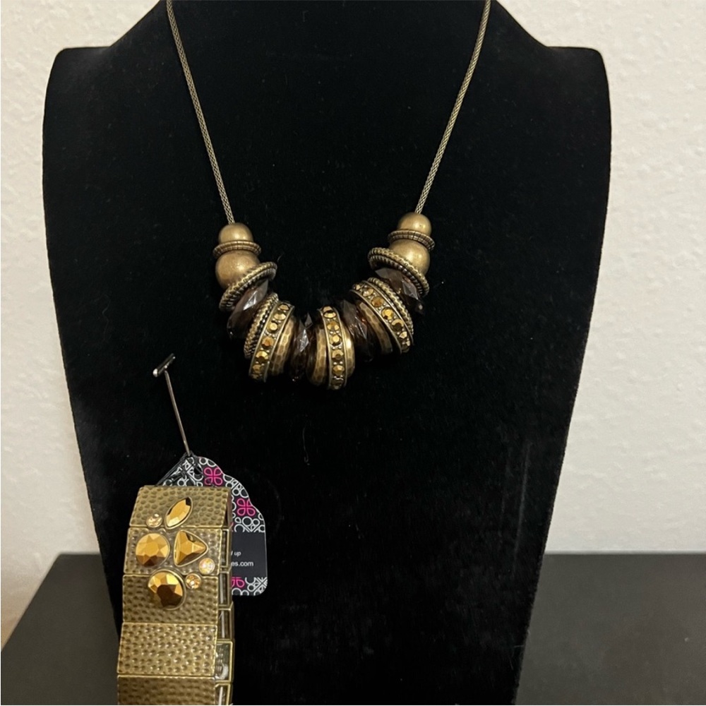 Two piece, necklace and bracelet set.